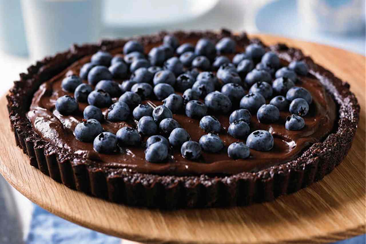 Luke Hines' Chocolate Mousse Torte with Blueberries