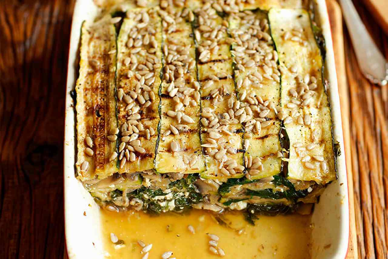 Gluten-Free Zucchini Lasagne with Mushrooms