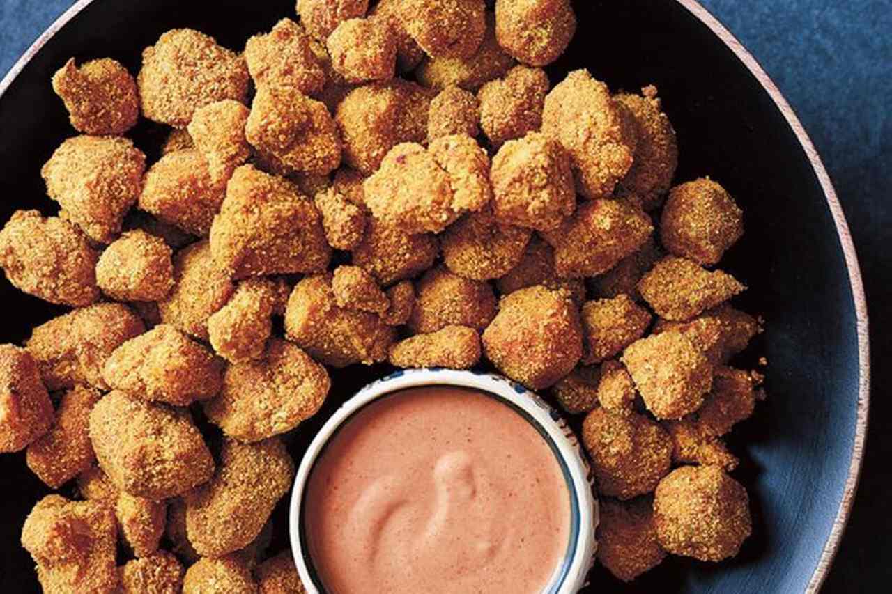 Luke Hines Cauliflower Popcorn with Straightforward Barbecue Sauce