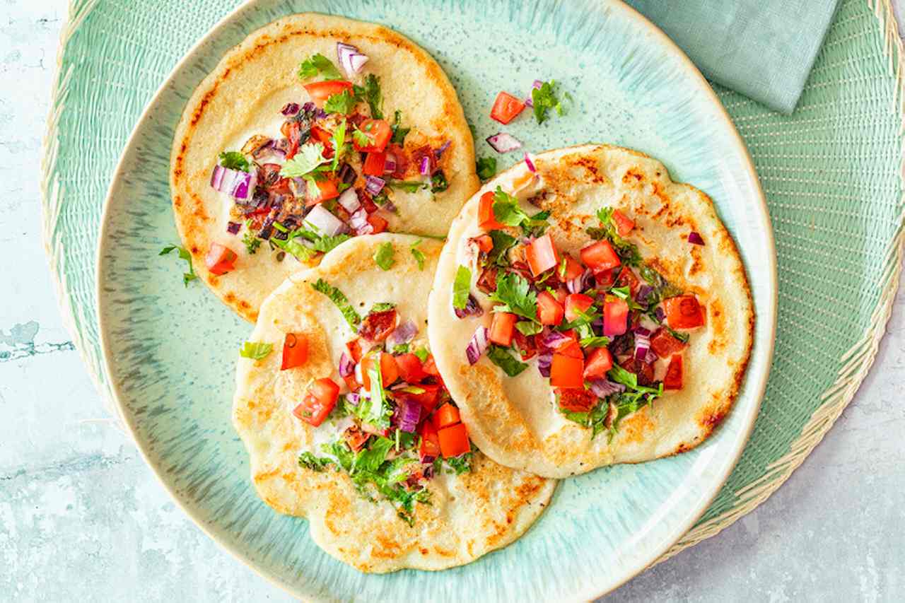 Uttapam fermented rice pancakes