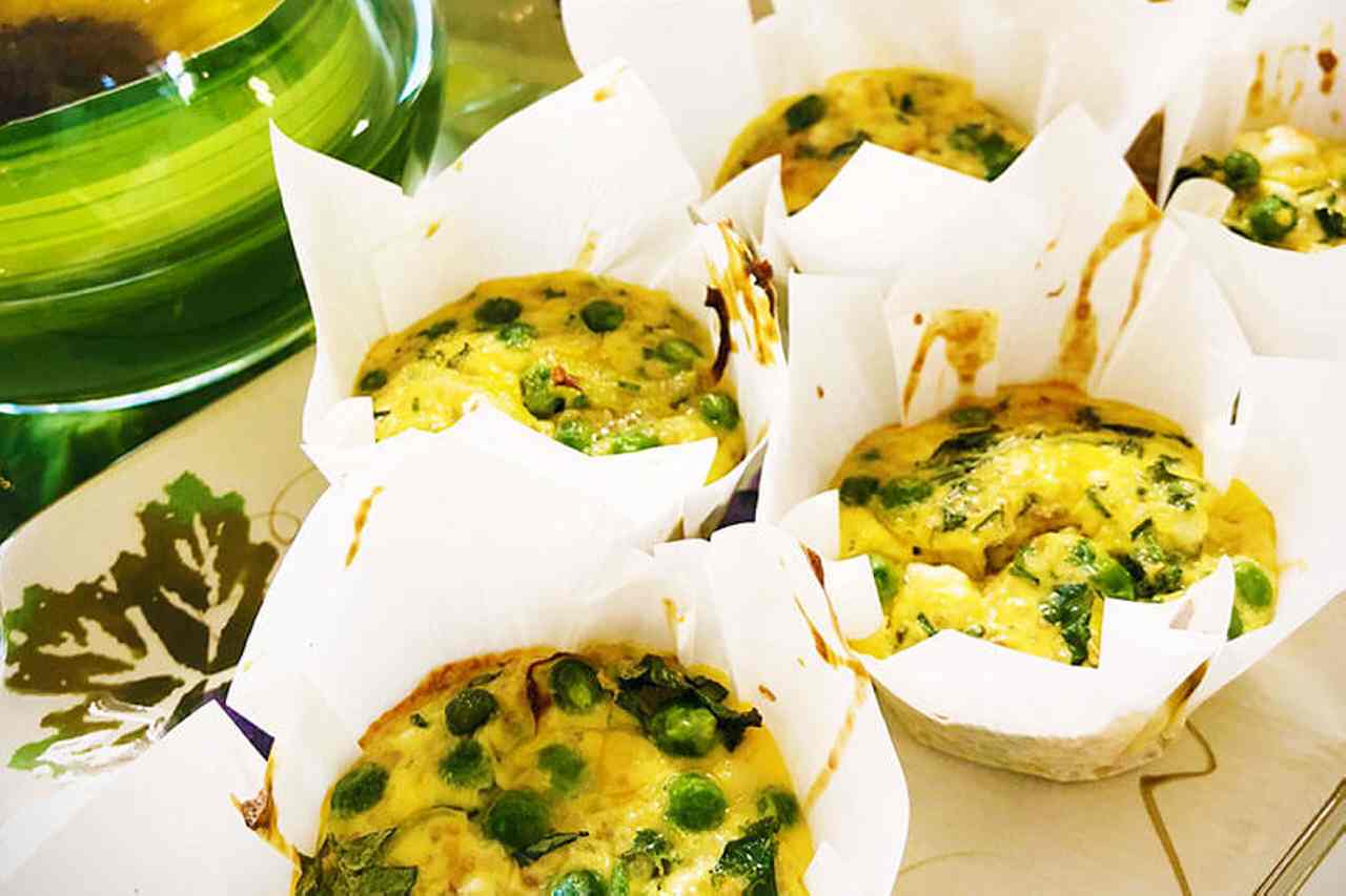 Zoe Bingley-Pullin's Wholesome Quinoa, Pea and Ricotta Frittatas