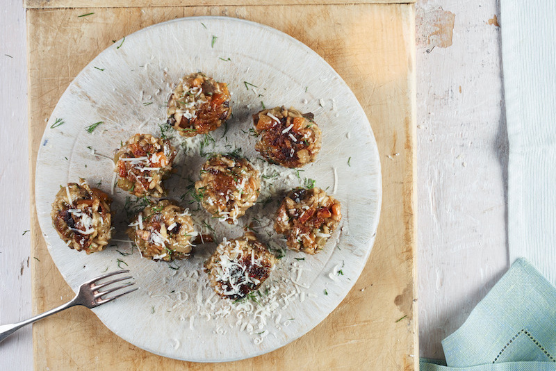 Wild Mushroom and Dill Risotto Balls